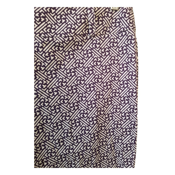 Talbots Women's Capri Shorts White Purple Size 12 (33/34) Inseam 23 in - Picture 4 of 7